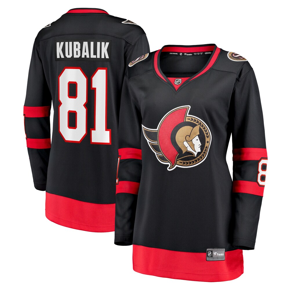 Dominik Kubalik Ottawa Senators Fanatics Branded Women's Home Breakaway Player Jersey - Black