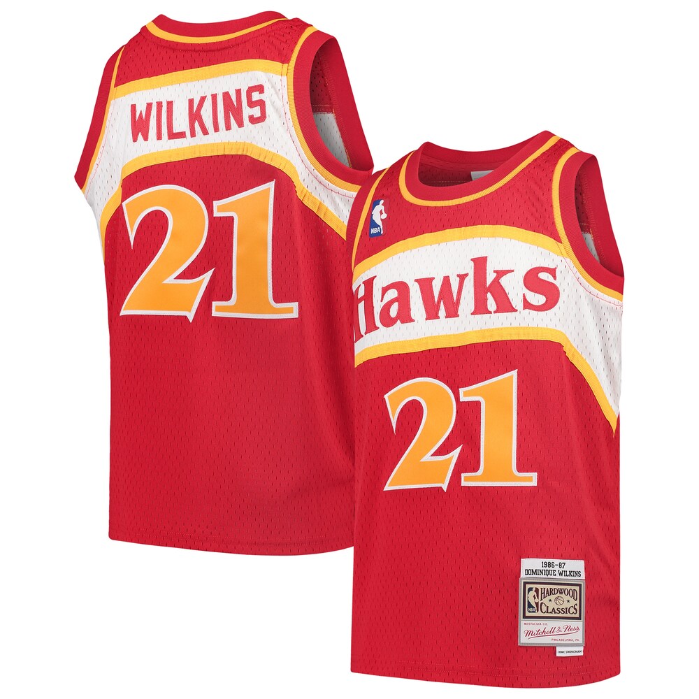 Dominique Wilkins Atlanta Hawks Mitchell & Ness Youth 1986/87 Hardwood Classics Swingman Throwback Jersey - Red