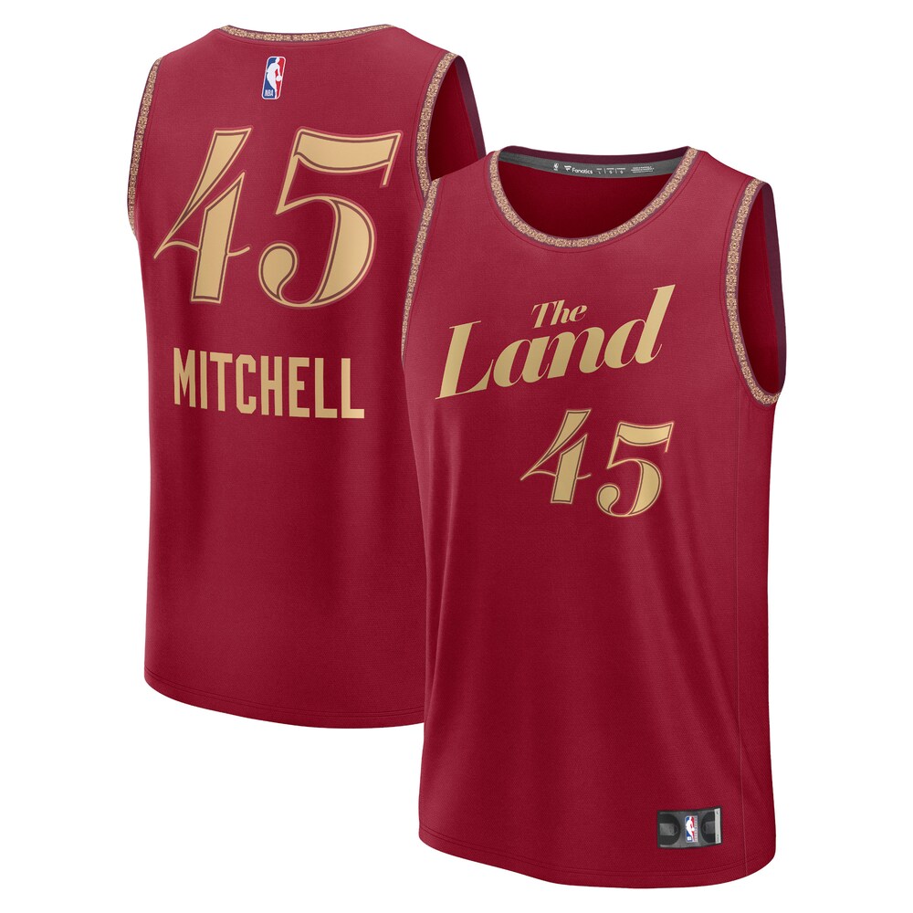 Donovan Mitchell Cleveland Cavaliers Fanatics Branded Youth 2023/24 Fast Break Jersey - Wine - City Edition