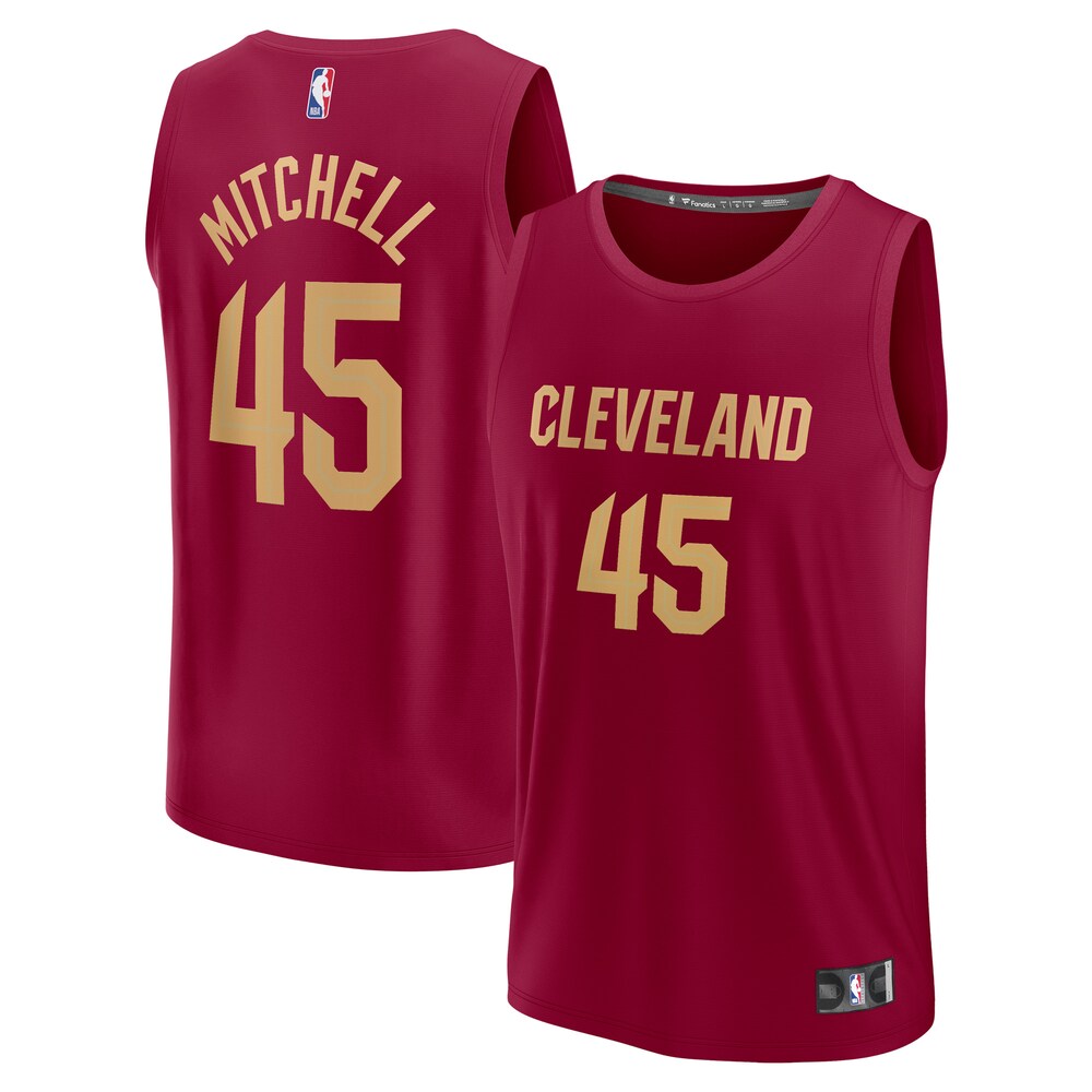 Donovan Mitchell Cleveland Cavaliers Fanatics Fast Break Replica Jersey - Icon Edition - Wine