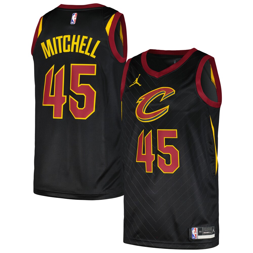 Donovan Mitchell Cleveland Cavaliers Jordan Brand Swingman Player Jersey - Statement Edition - Black