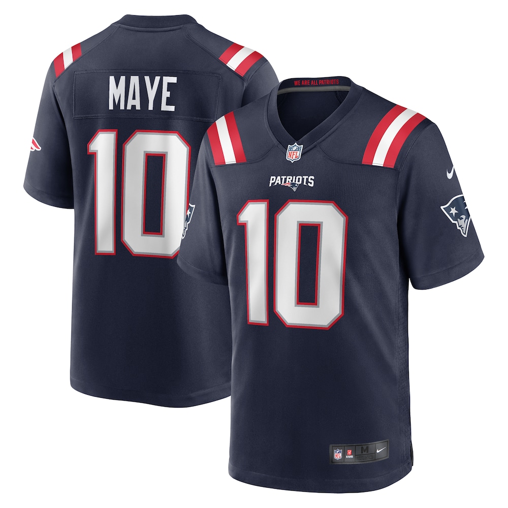 Drake Maye New England Patriots  Player Game Jersey - Navy