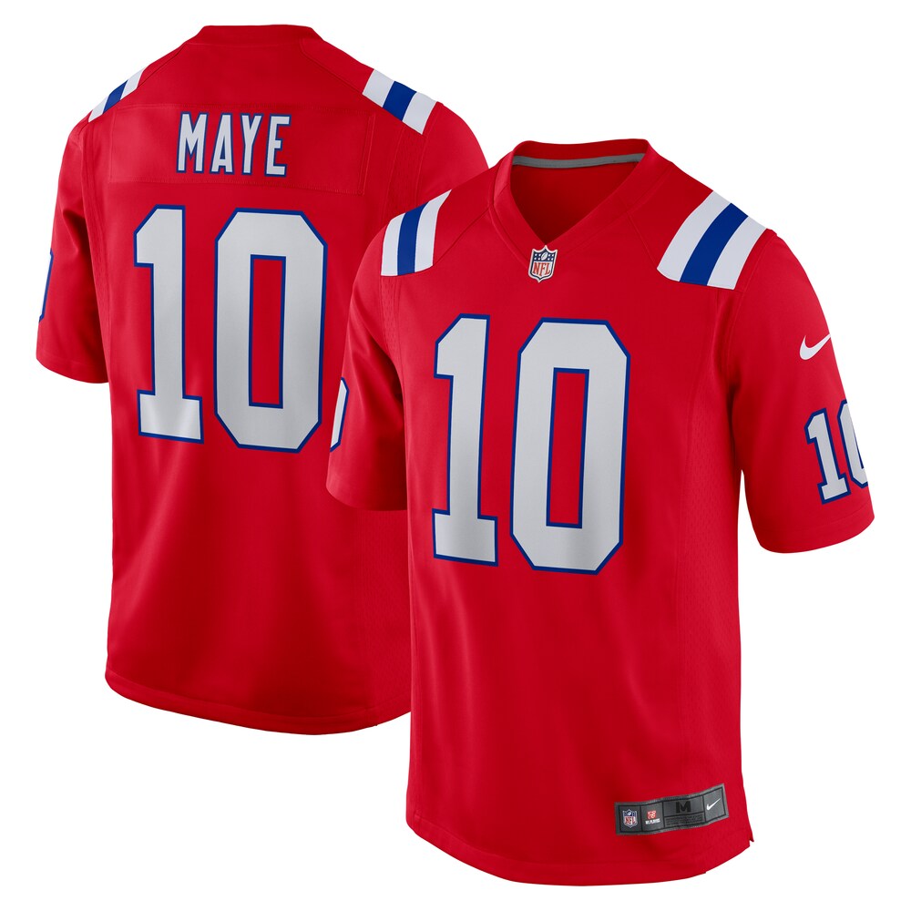 Drake Maye New England Patriots  Player Game Jersey - Red