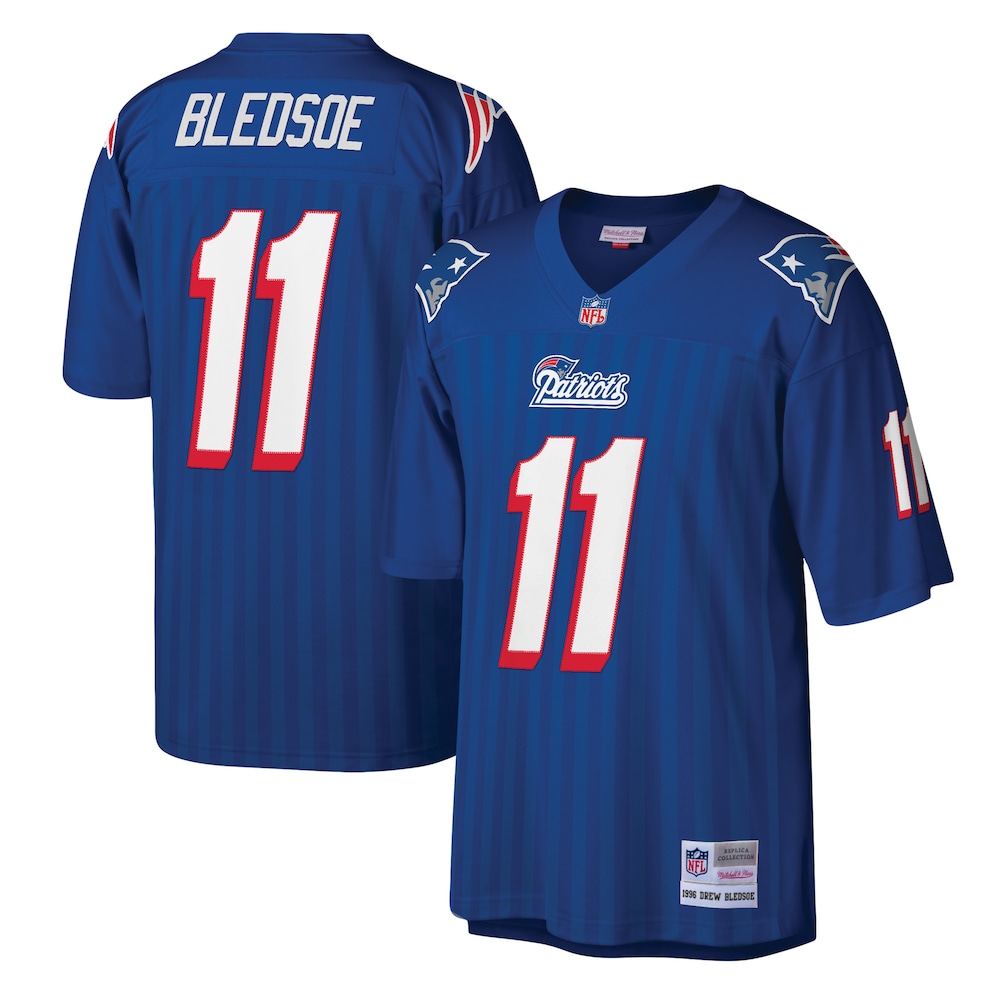 Drew Bledsoe New England Patriots Mitchell x Ness Legacy Replica Jersey | Royal