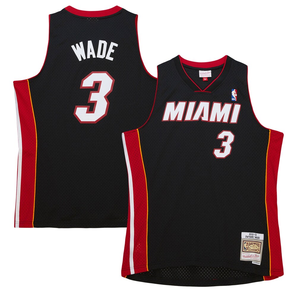 Dwyane Wade Miami Heat Mitchell & Ness 2012-13 Hardwood Classics Swingman Jersey - Black
