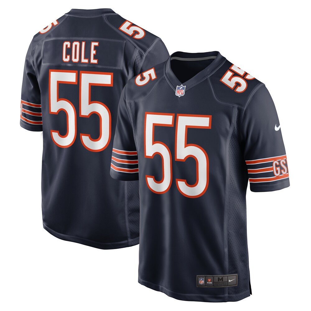 Dylan Cole Chicago Bears Nike Game Jersey - Navy