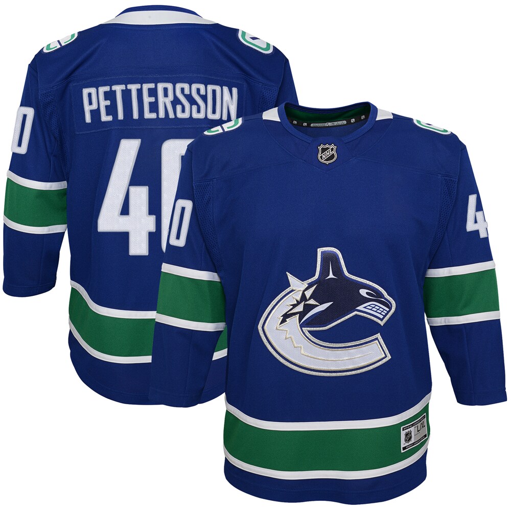 Elias Pettersson Vancouver Canucks Youth 2019/20 Home Premier Player Jersey - Royal