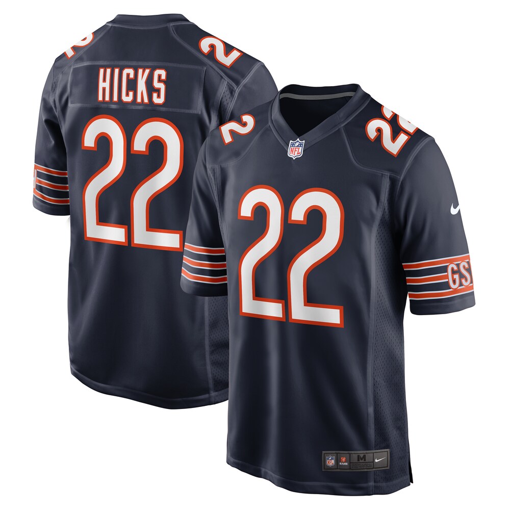 Elijah Hicks Chicago Bears Team Game Jersey -  Navy