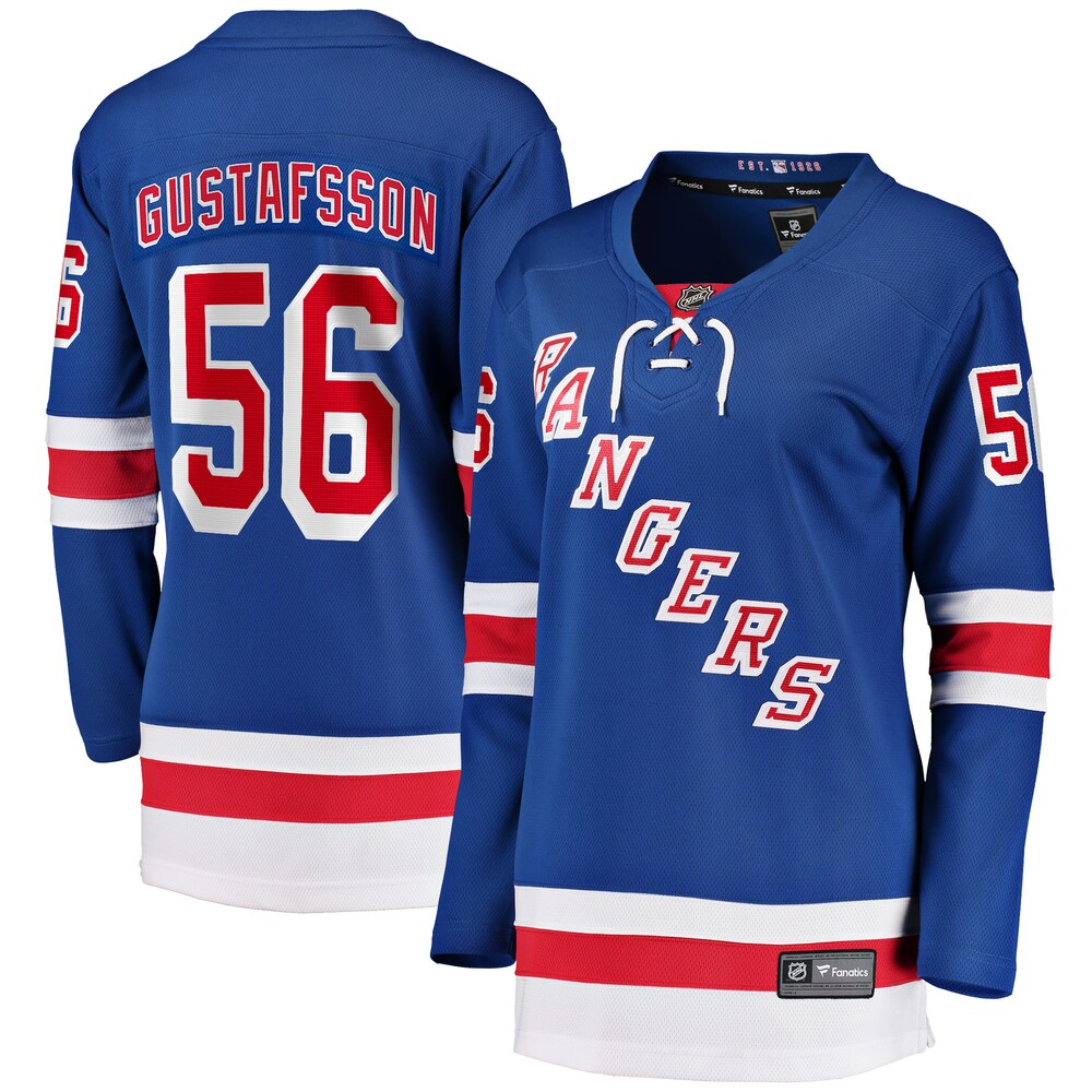 Erik Gustafsson New York Rangers Fanatics Branded Women's Home Breakaway Player Jersey - Blue
