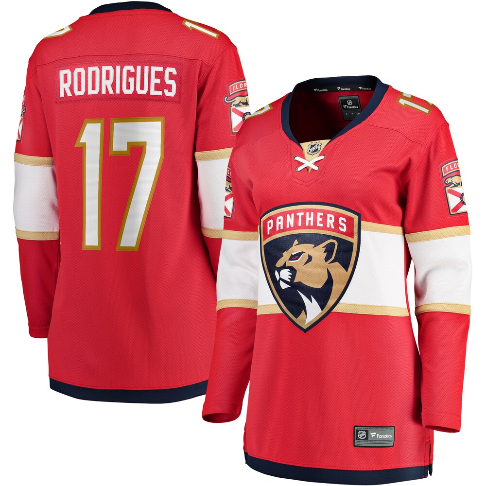 Evan Rodrigues Florida Panthers Fanatics Branded Women's Home Breakaway Player Jersey - Red