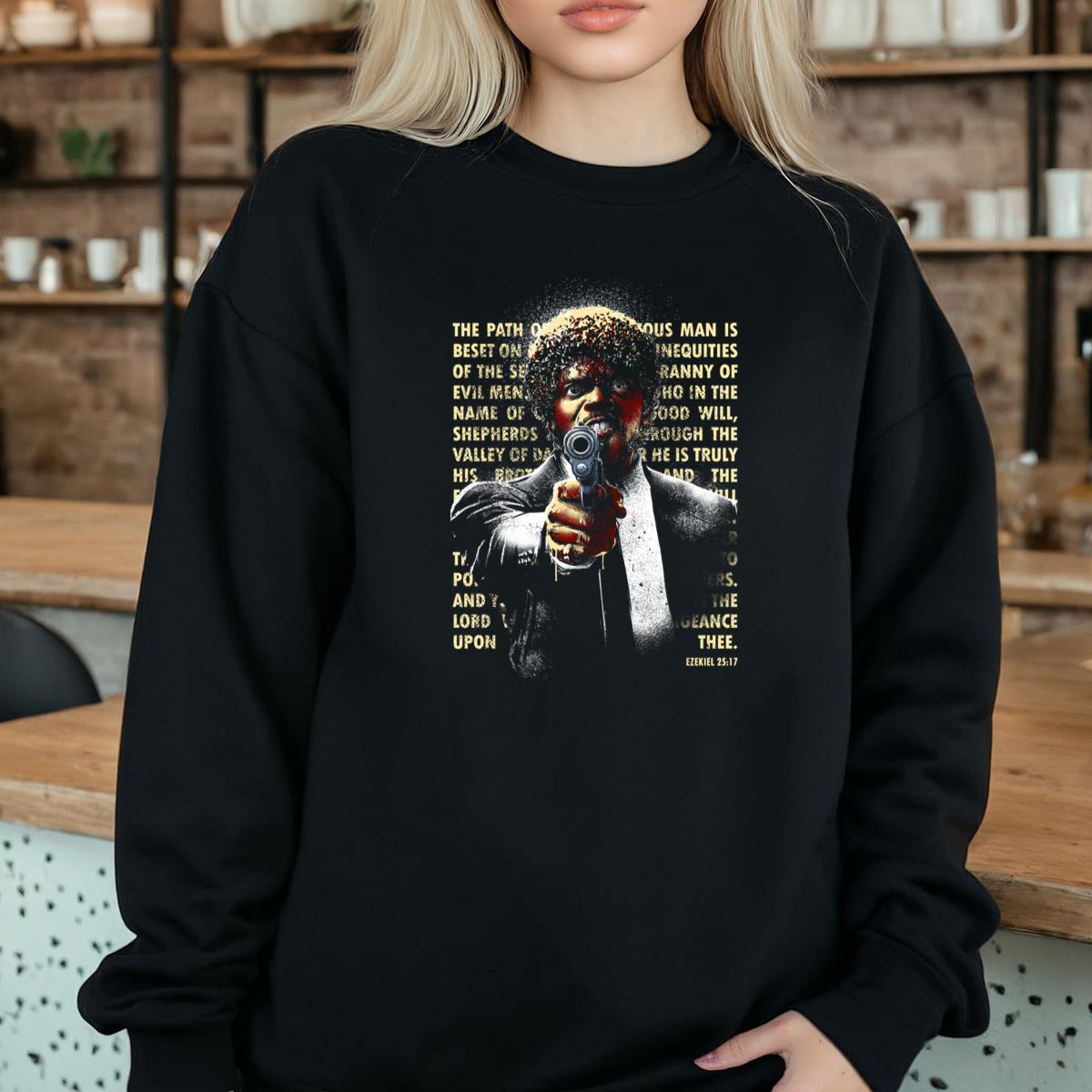 Ezekiel 2517 Pulp Fiction Movie Quote Graphic T-Shirt