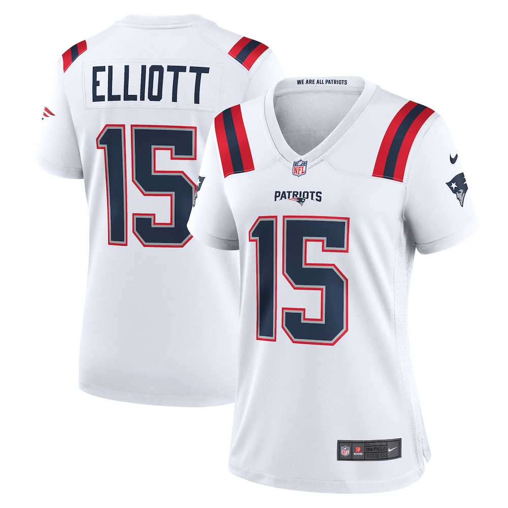 Ezekiel Elliott New England Patriots Women's Game Player Jersey - White