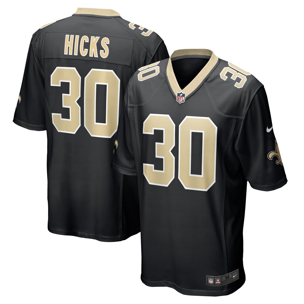 Faion Hicks New Orleans Saints Nike  Game Jersey -  Black