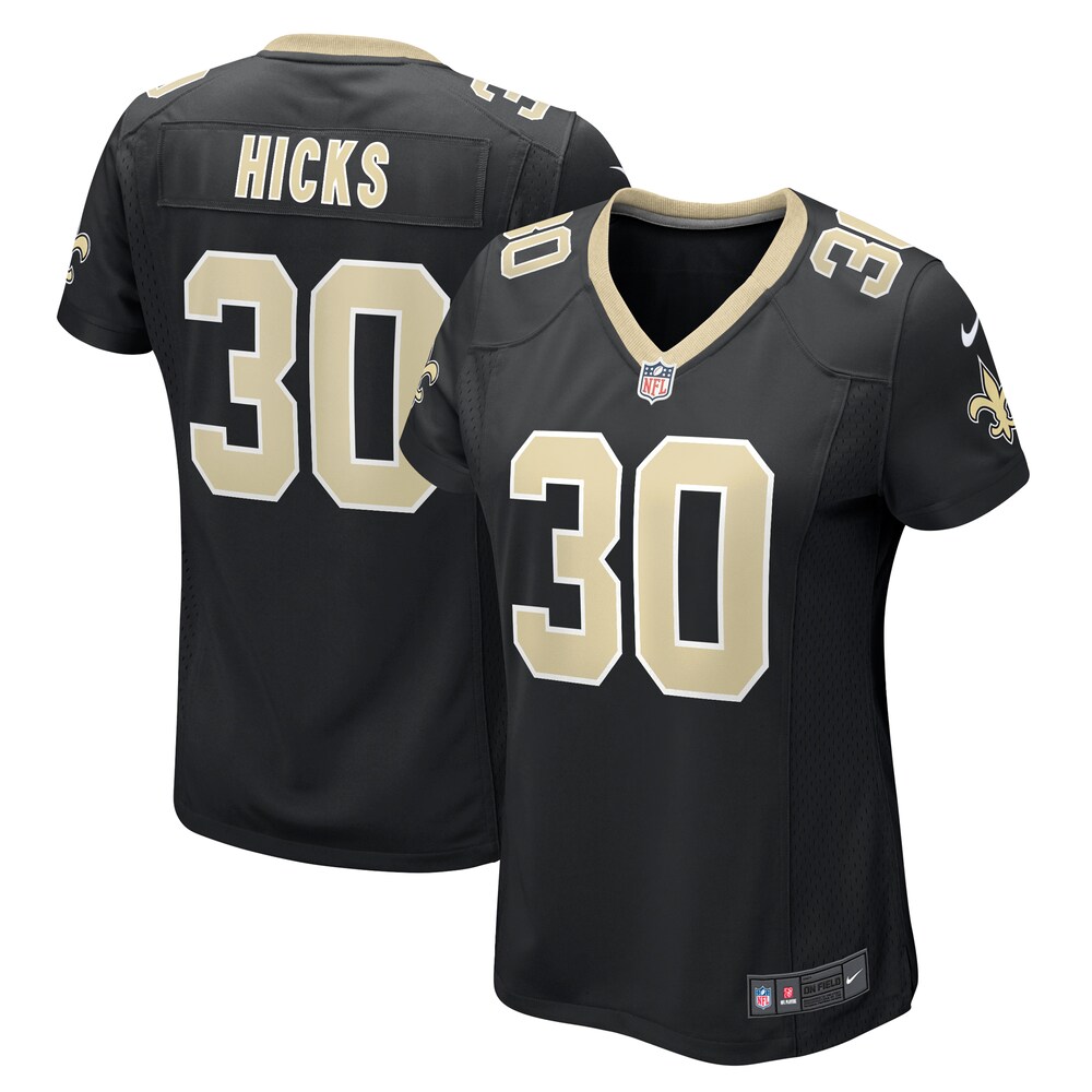 Faion Hicks New Orleans Saints Women's  Game Jersey |  Black