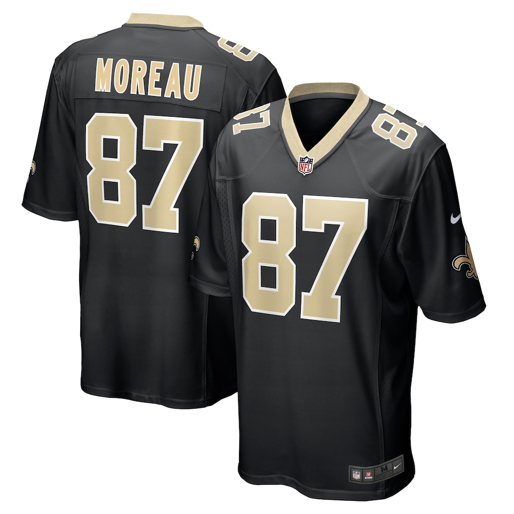 Foster Moreau New Orleans Saints Team Game Jersey |  Black