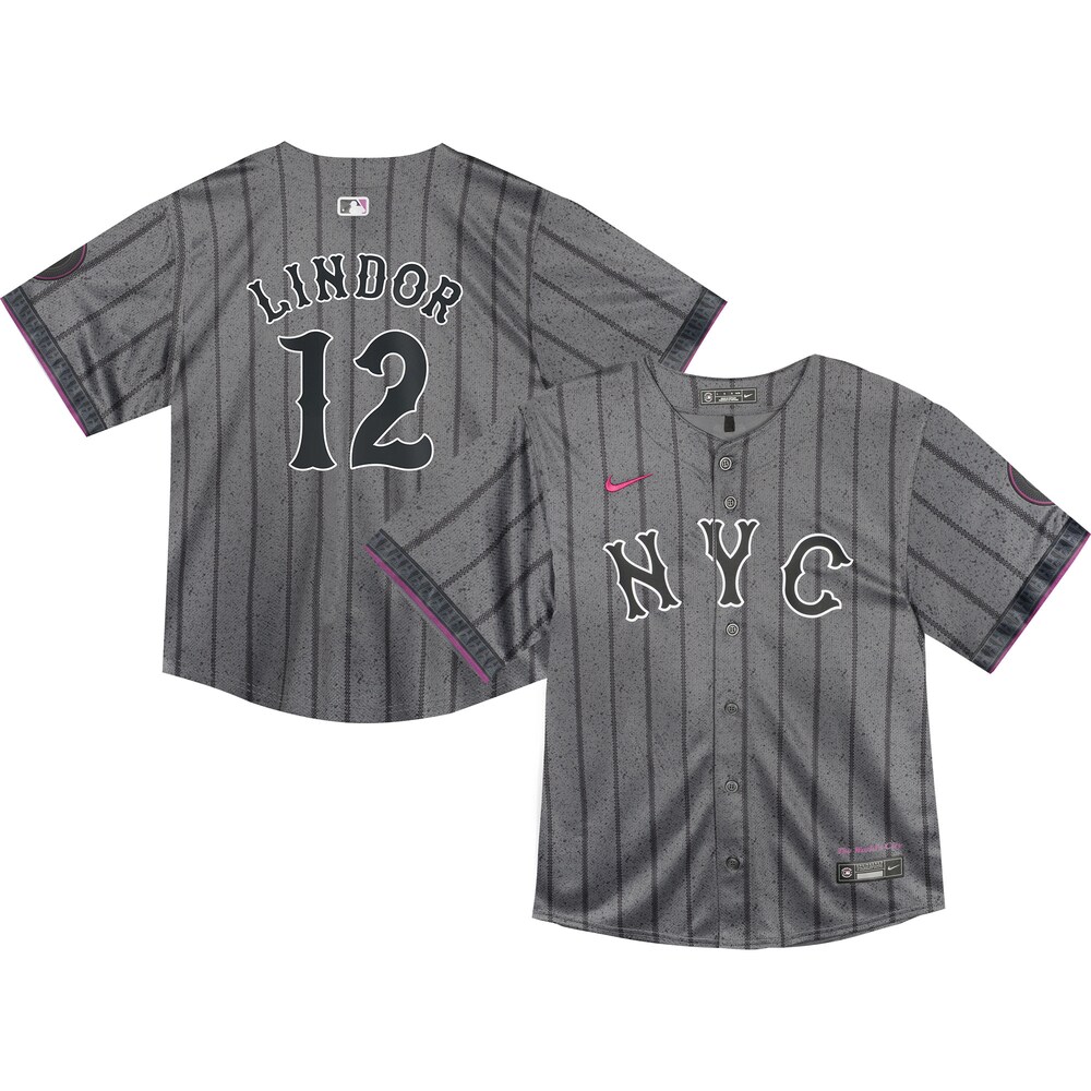 Francisco Lindor New York Mets Infant 2024 City Connect Limited Player Jersey - Graphite