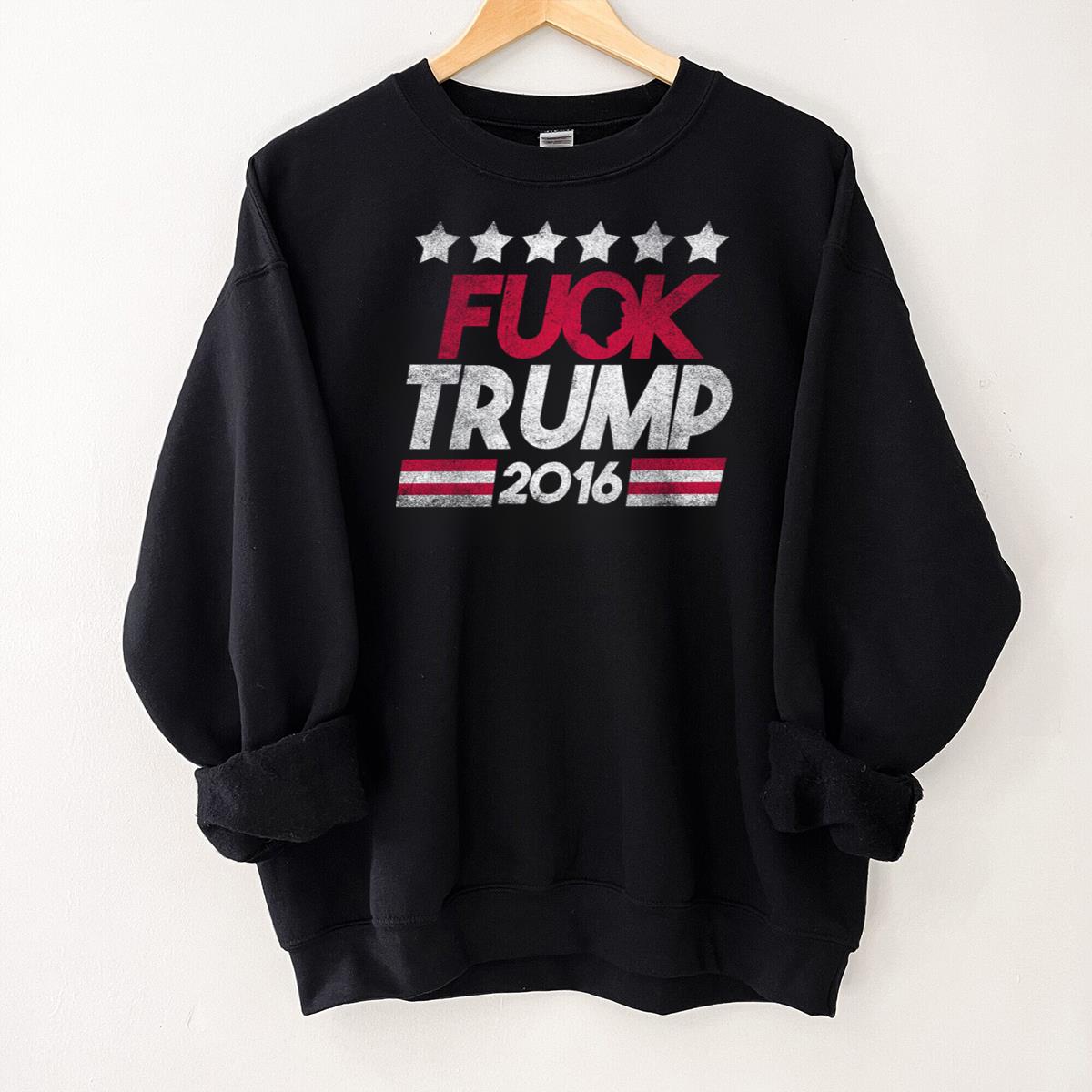 Fuck Trump 2016 Anti-Trump Protest Political Distressed Graphic Tee