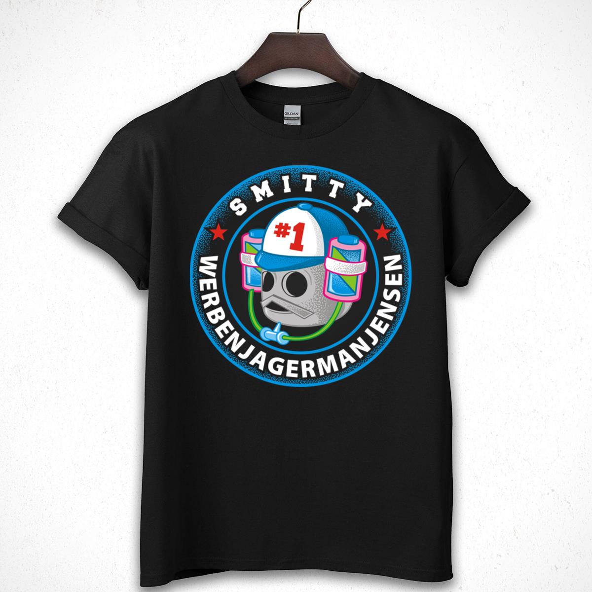 Funny Robot Smitty Werbenjagermanjensen Number One Graphic T-Shirt