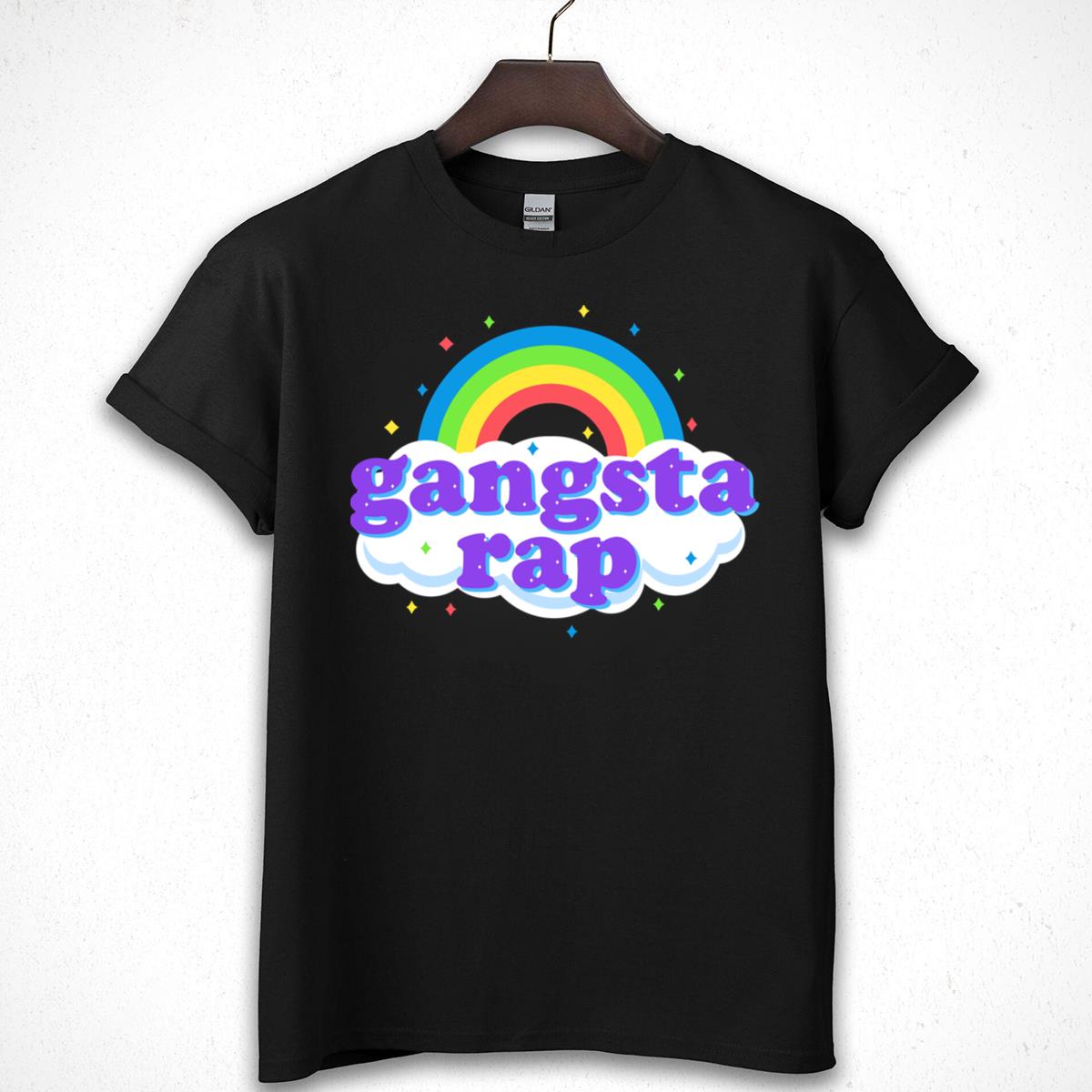 Gangsta Rap Rainbow Cloud Graphic T-Shirt