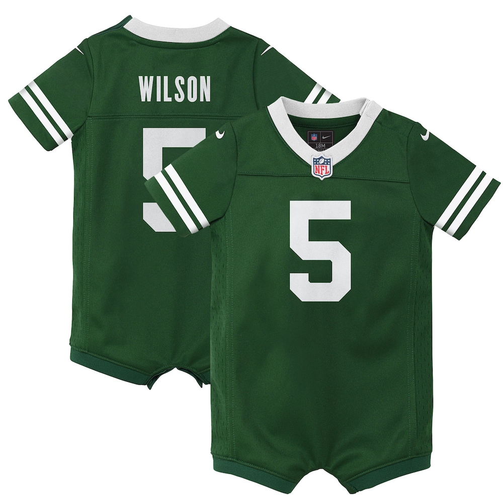 Garrett Wilson New York Jets Newborn & Infant Game Romper Jersey - Legacy Green