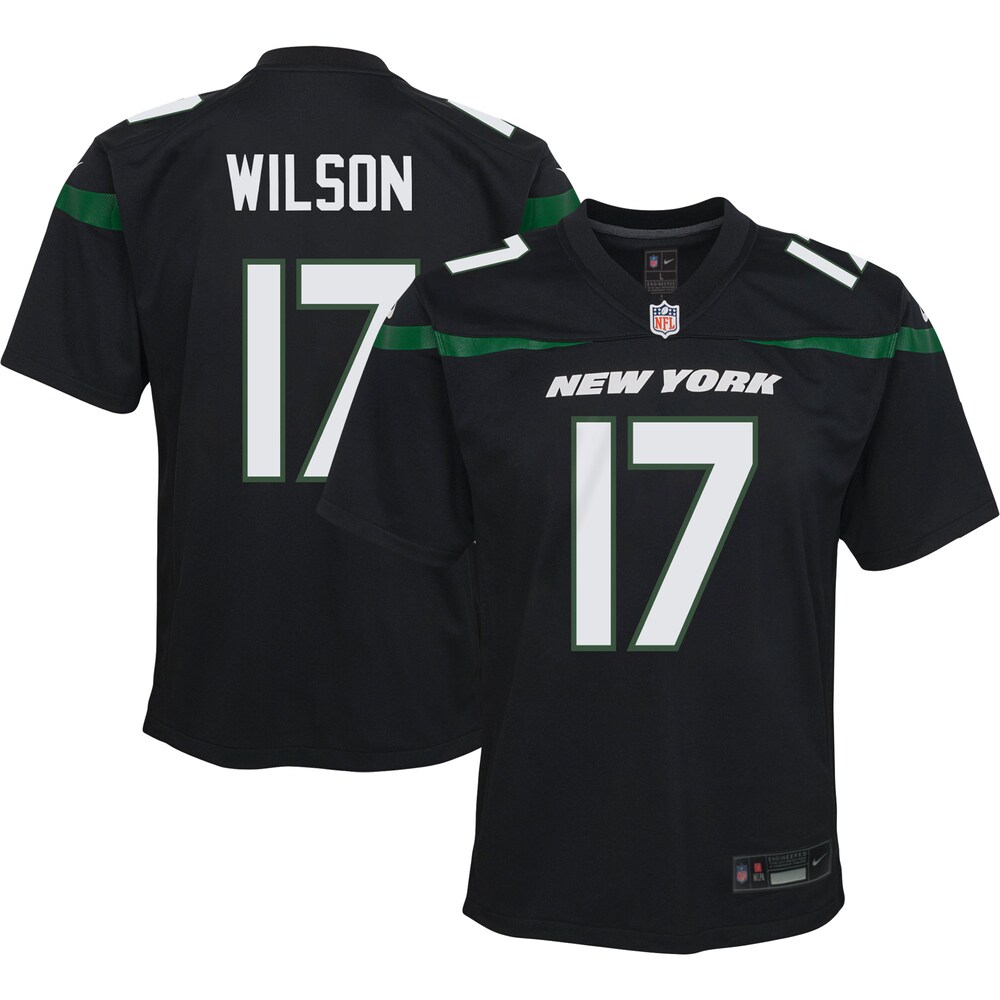 Garrett Wilson New York Jets Nike Youth Game Jersey - Stealth Black