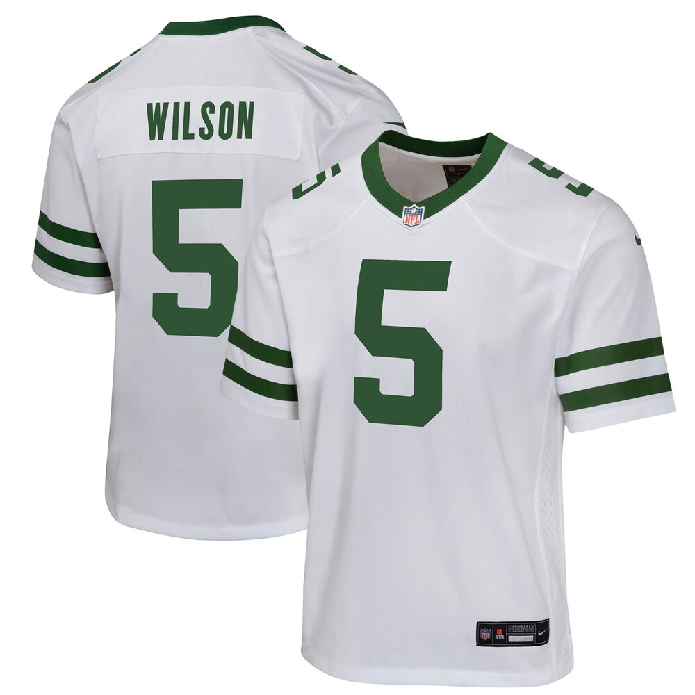 Garrett Wilson New York Jets Youth Game Jersey | Legacy White