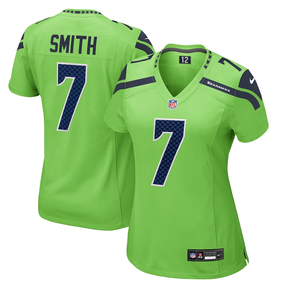 Geno Smith Seattle Seahawks Women's  Game Jersey - Neon Green