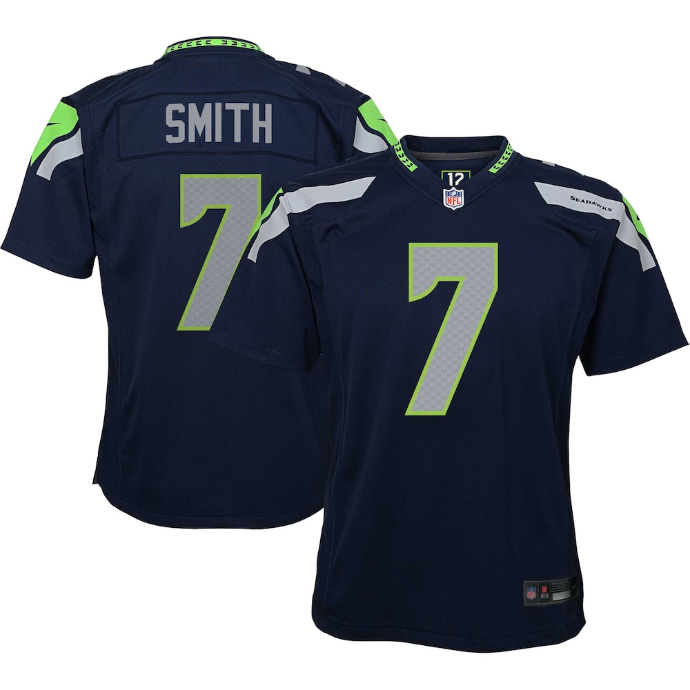 Geno Smith Seattle Seahawks Youth Game Jersey - Navy