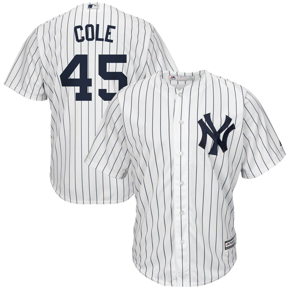 Gerrit Cole New York Yankees Big &amp; Tall Replica Player Jersey &#8211; White/Navy