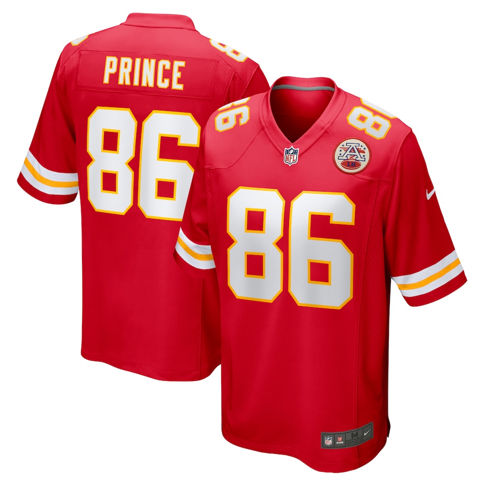 Gerrit Prince Kansas City Chiefs Team Game Jersey -  Red