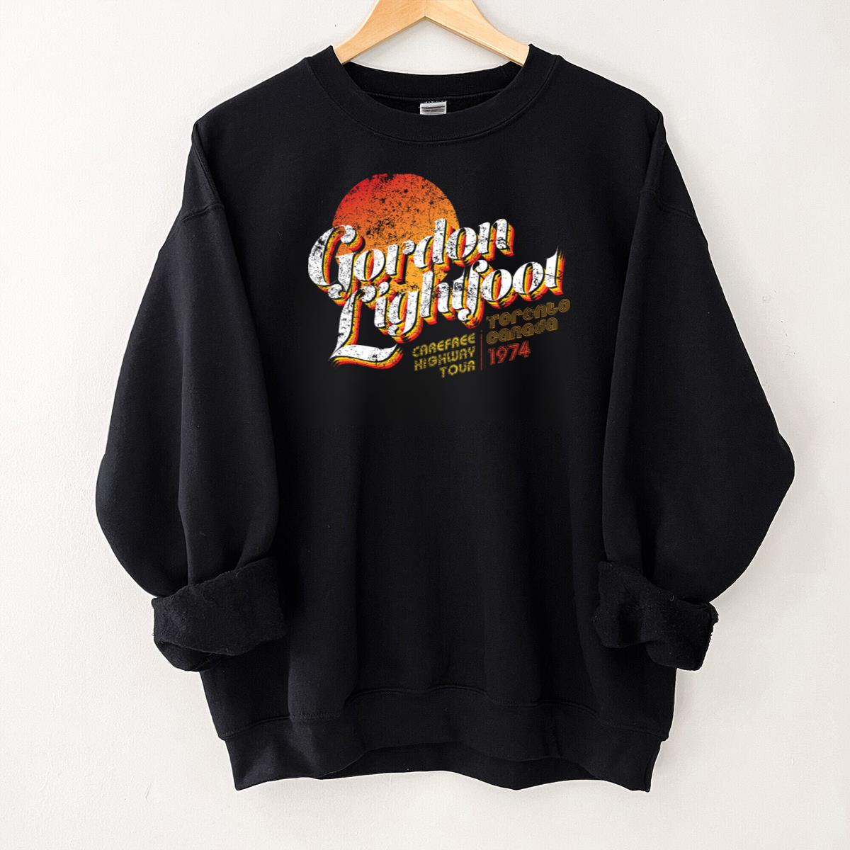 Gordon Lightfoot Carefree Highway Tour 1974 Toronto Canada Vintage Graphic Tee