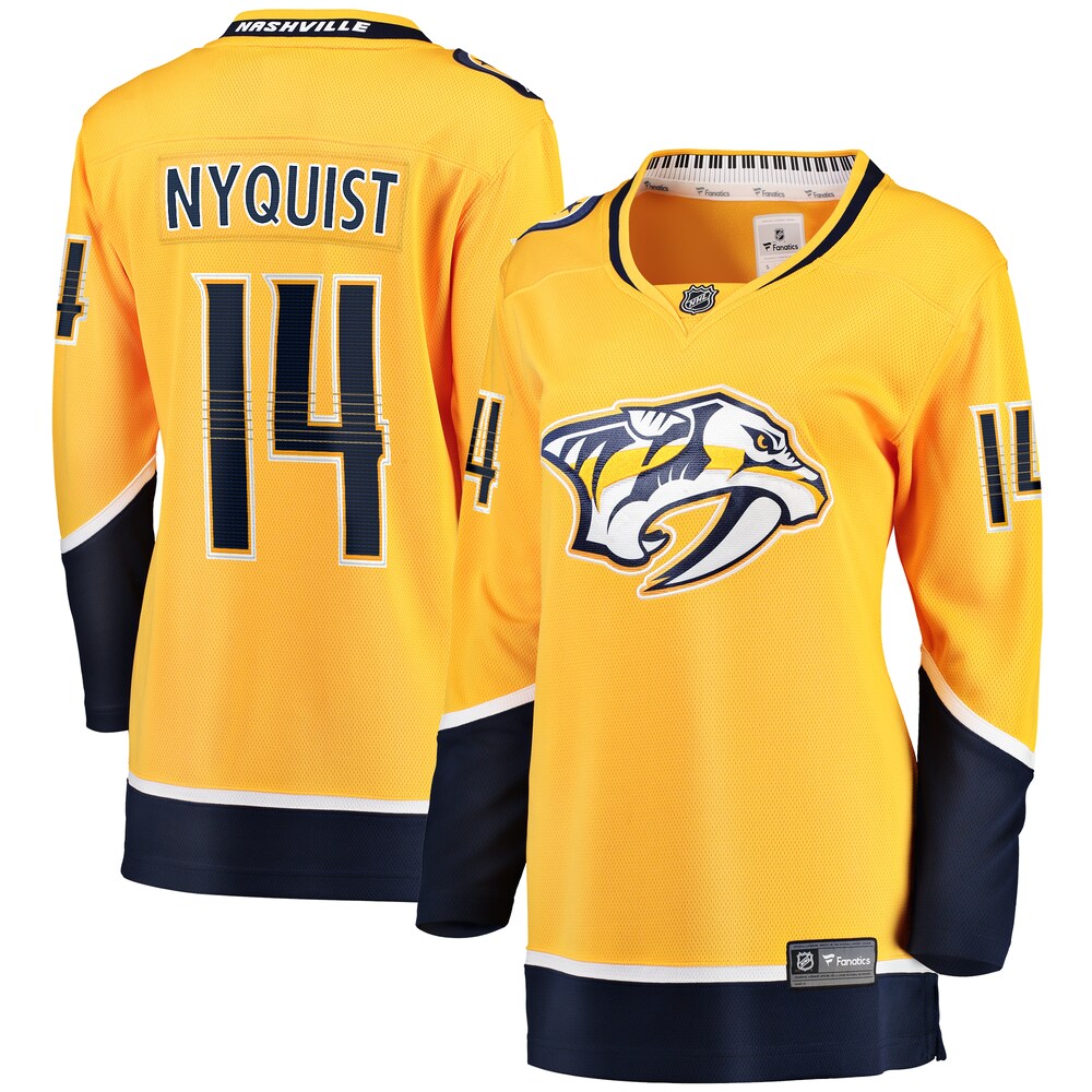 Gustav Nyquist Nashville Predators Fanatics Branded Women's Home Breakaway Player Jersey - Gold