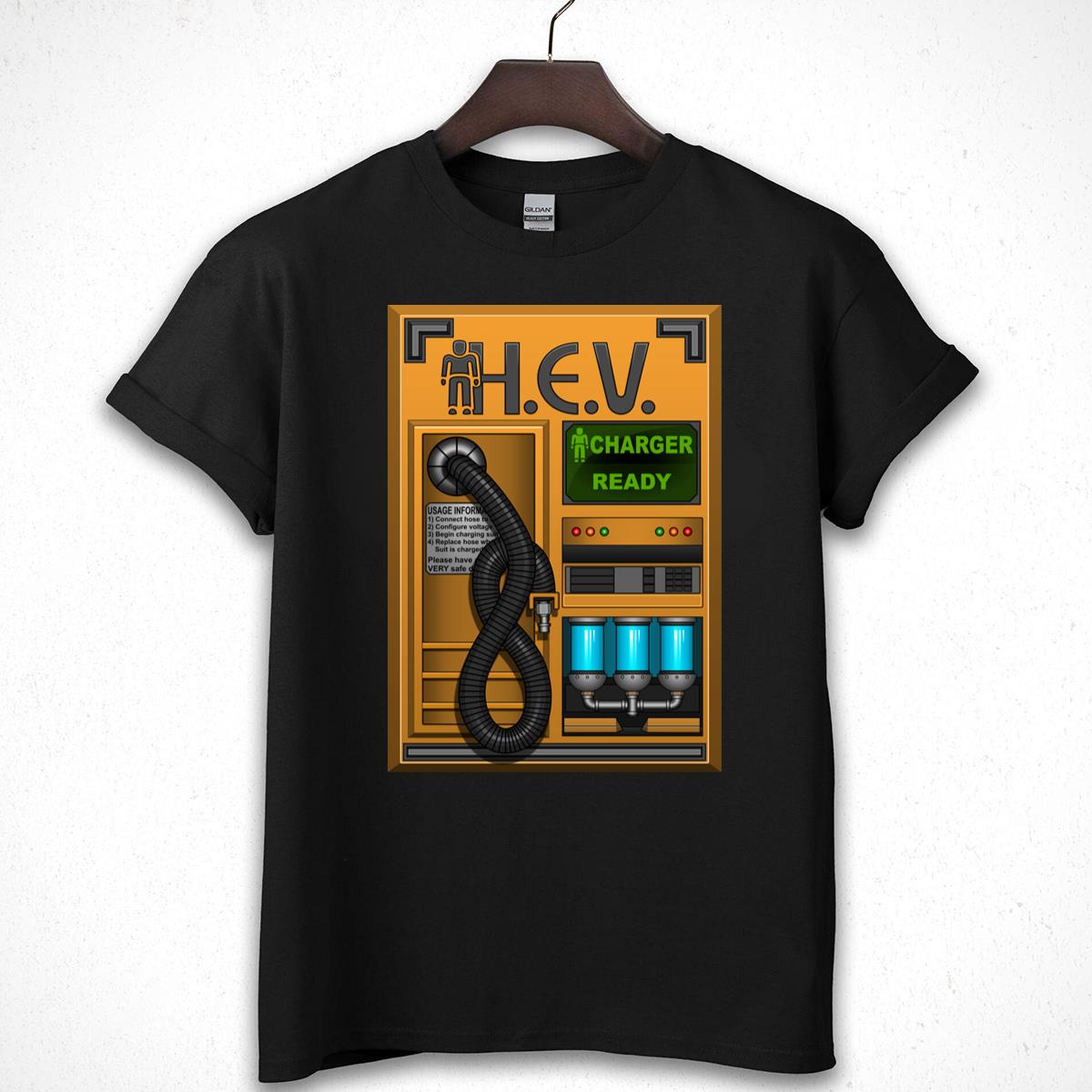 H.E.V. Suit Charger Ready Sci-Fi Graphic Tee