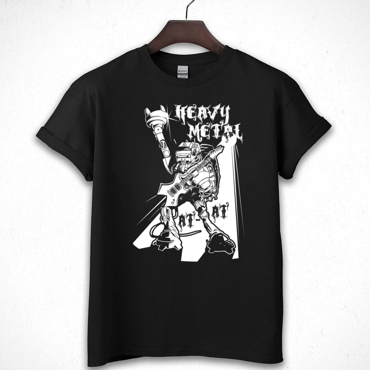 Heavy Metal Robot Guitarist Rock Band Graphic T-Shirt