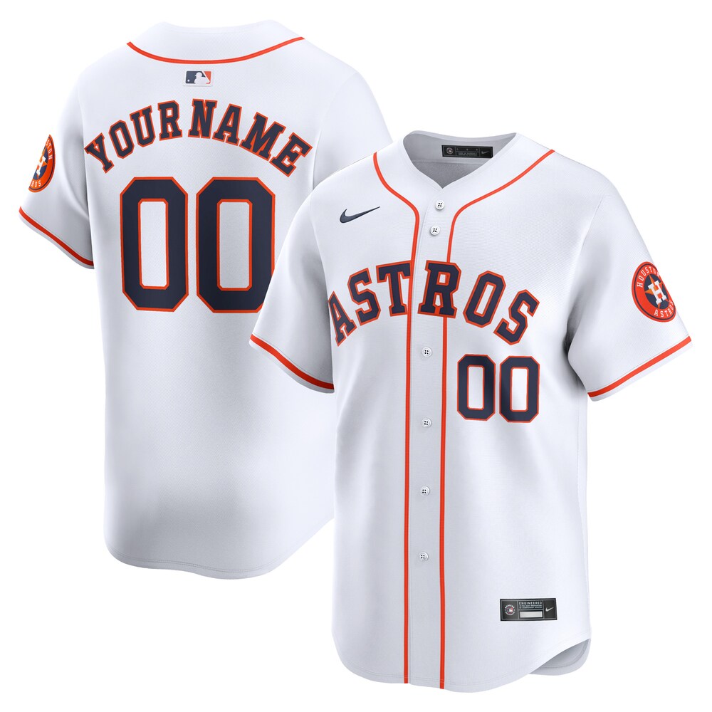 Houston Astros Youth Home Limited Custom Jersey | White