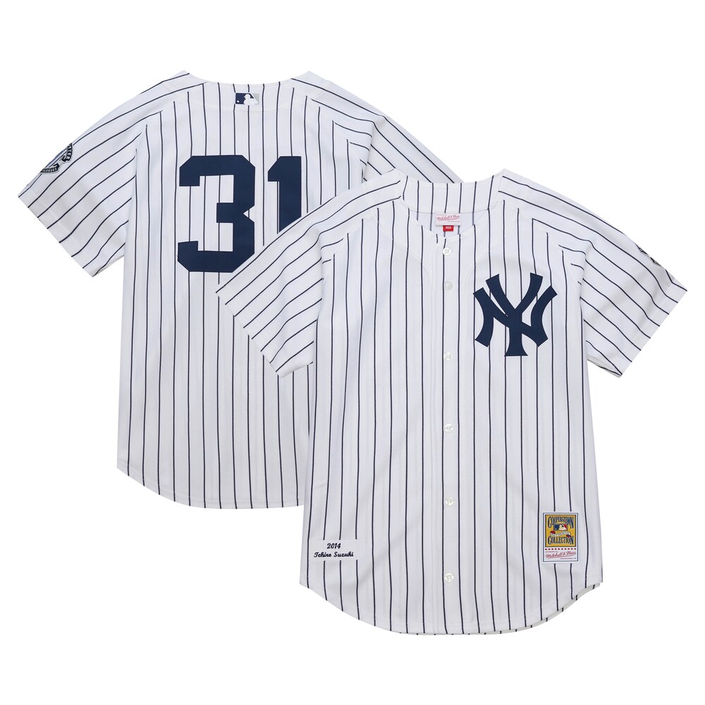 Ichiro Suzuki New York Yankees Mitchell & Ness 2014 Cooperstown Collection Authentic Throwback Jersey - White