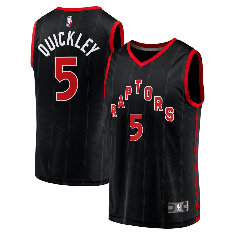 Immanuel Quickley Toronto Raptors Fanatics Branded Fast Break Player Jersey - Statement Edition - Black