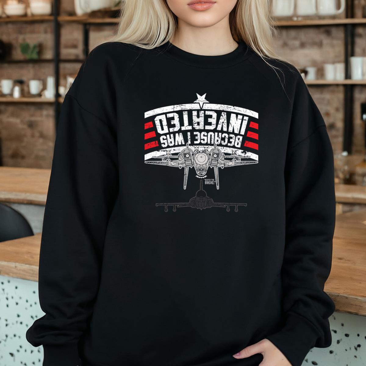 Inverted Airplane Watch The Birdie Distressed Graphic Tee