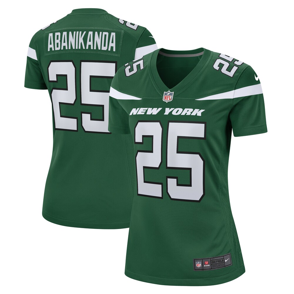 Israel Abanikanda New York Jets Nike Women's  Game Jersey - Gotham Green