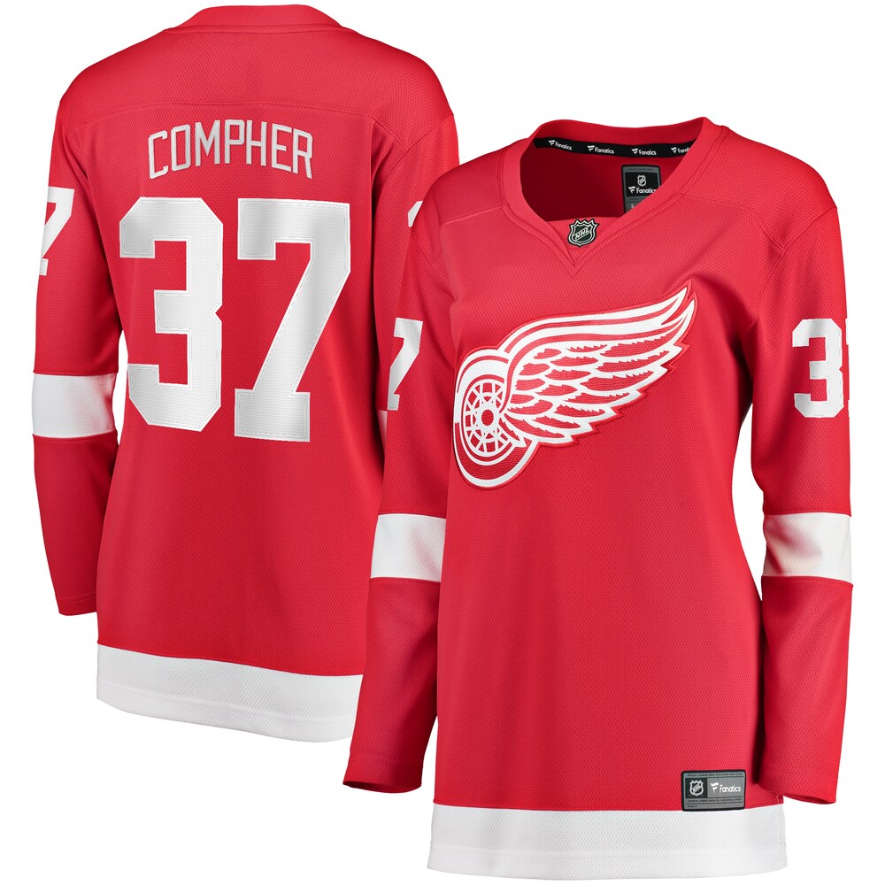 J.T. Compher Detroit Red Wings Fanatics Branded Women's Home Breakaway Player Jersey - Red