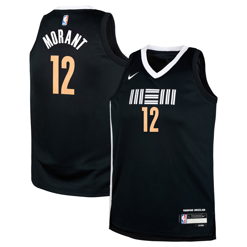 Ja Morant Memphis Grizzlies Nike Youth 2023/24 Swingman Replica Jersey - City Edition - Black
