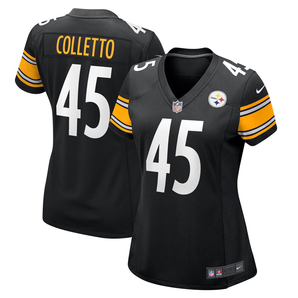 Jack Colletto Pittsburgh Steelers Nike Women's  Game Jersey -  Black
