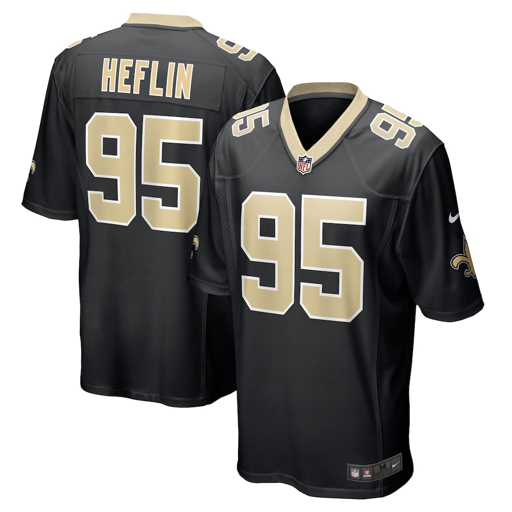 Jack Heflin New Orleans Saints Team Game Jersey |  Black