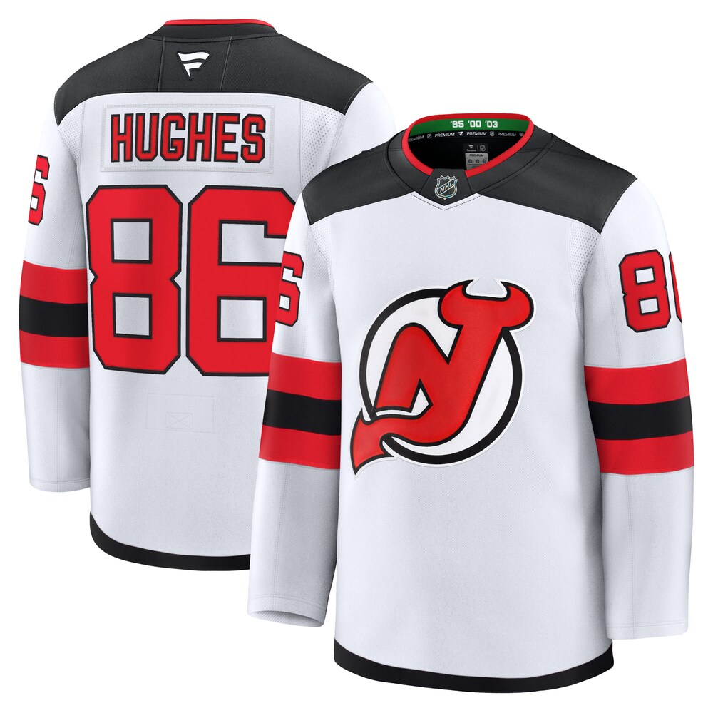 Jack Hughes New Jersey Devils Fanatics Away Premium Jersey - White