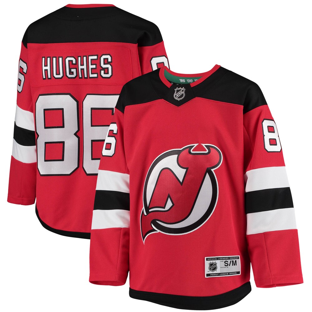 Jack Hughes New Jersey Devils Youth Home Premier Player Jersey - Red