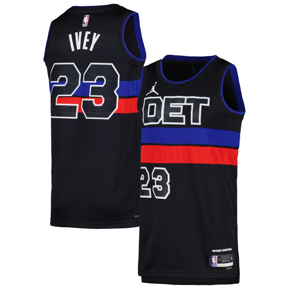 Jaden Ivey Detroit Pistons Jordan Brand Unisex Swingman Jersey - Statement Edition - Black