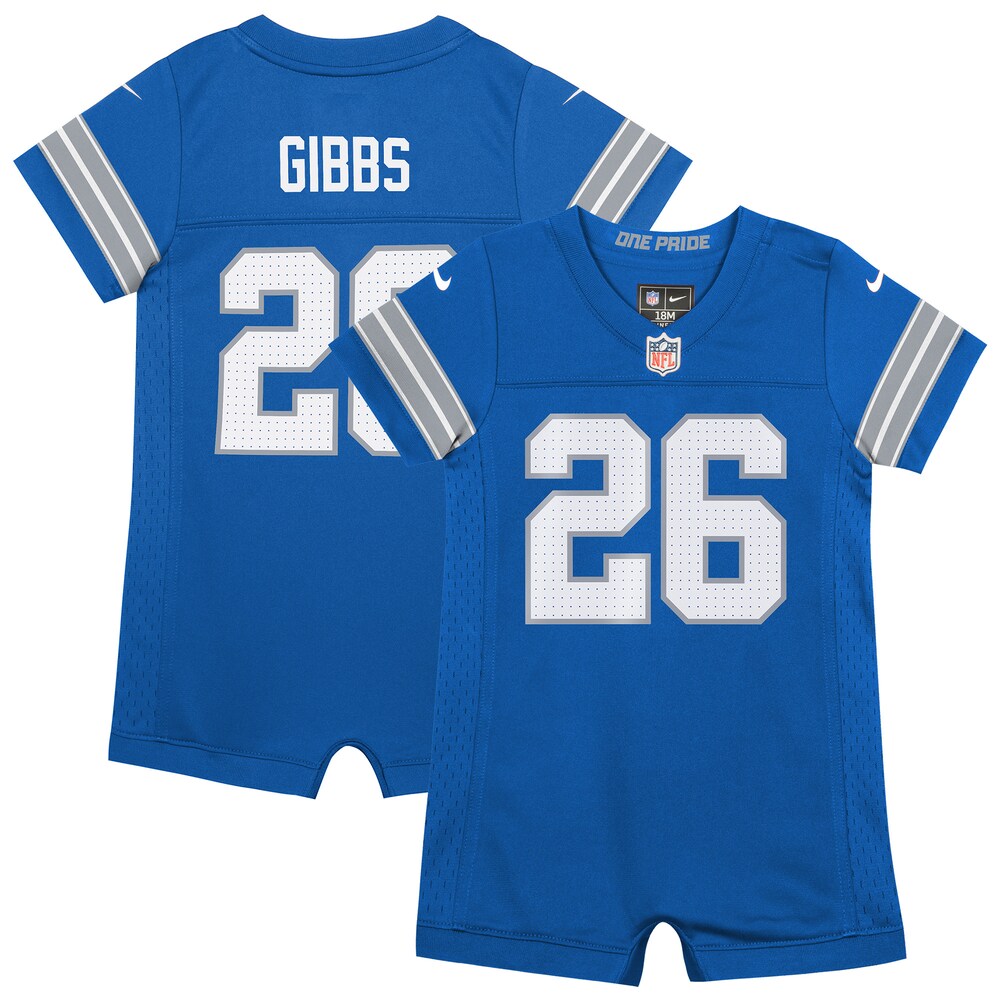 Jahmyr Gibbs Detroit Lions Newborn & Infant Game Romper Jersey - Blue