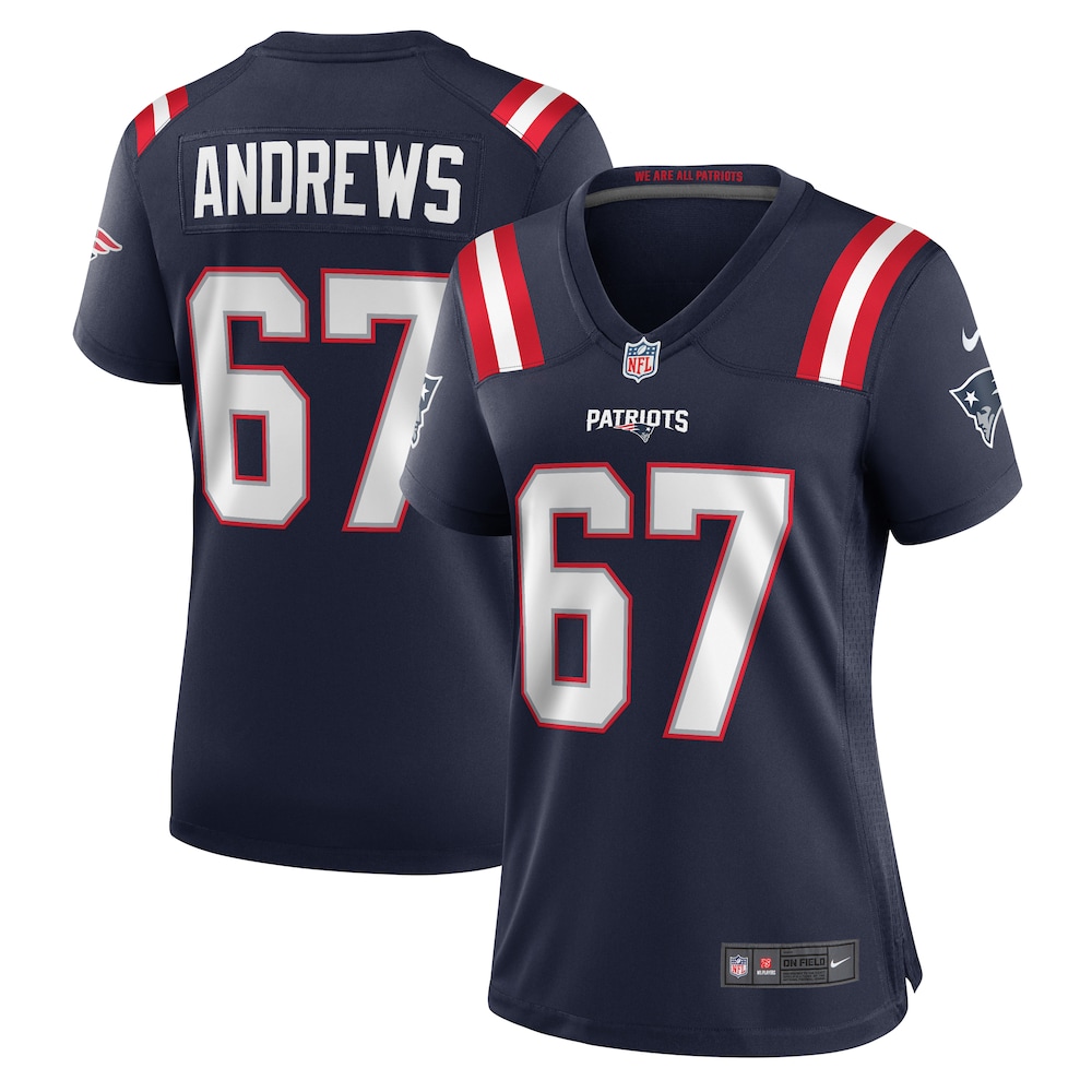 Jake Andrews New England Patriots Women's Team Game Jersey -  Navy