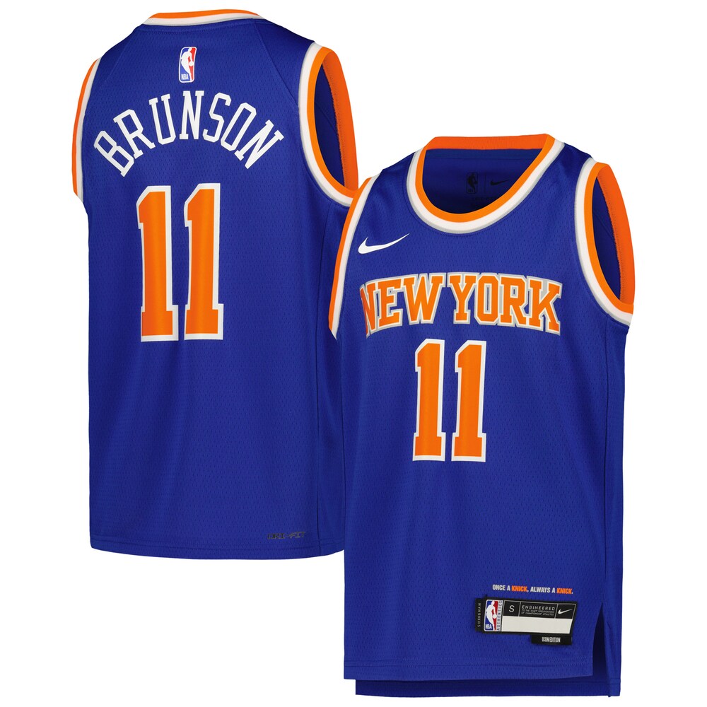 Jalen Brunson New York Knicks Nike Youth Swingman Jersey - Icon Edition - Blue