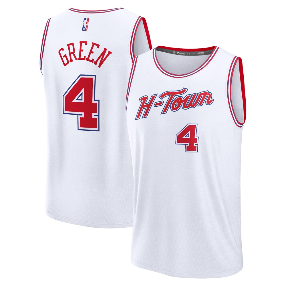 Jalen Green Houston Rockets Fanatics Branded Unisex 2023/24 Fast Break Jersey - White - City Edition